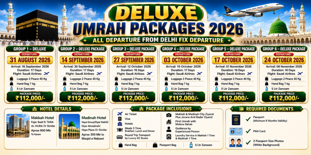 Best Umrah Packages from Delhi | 15 Days Umrah Package Delhi
